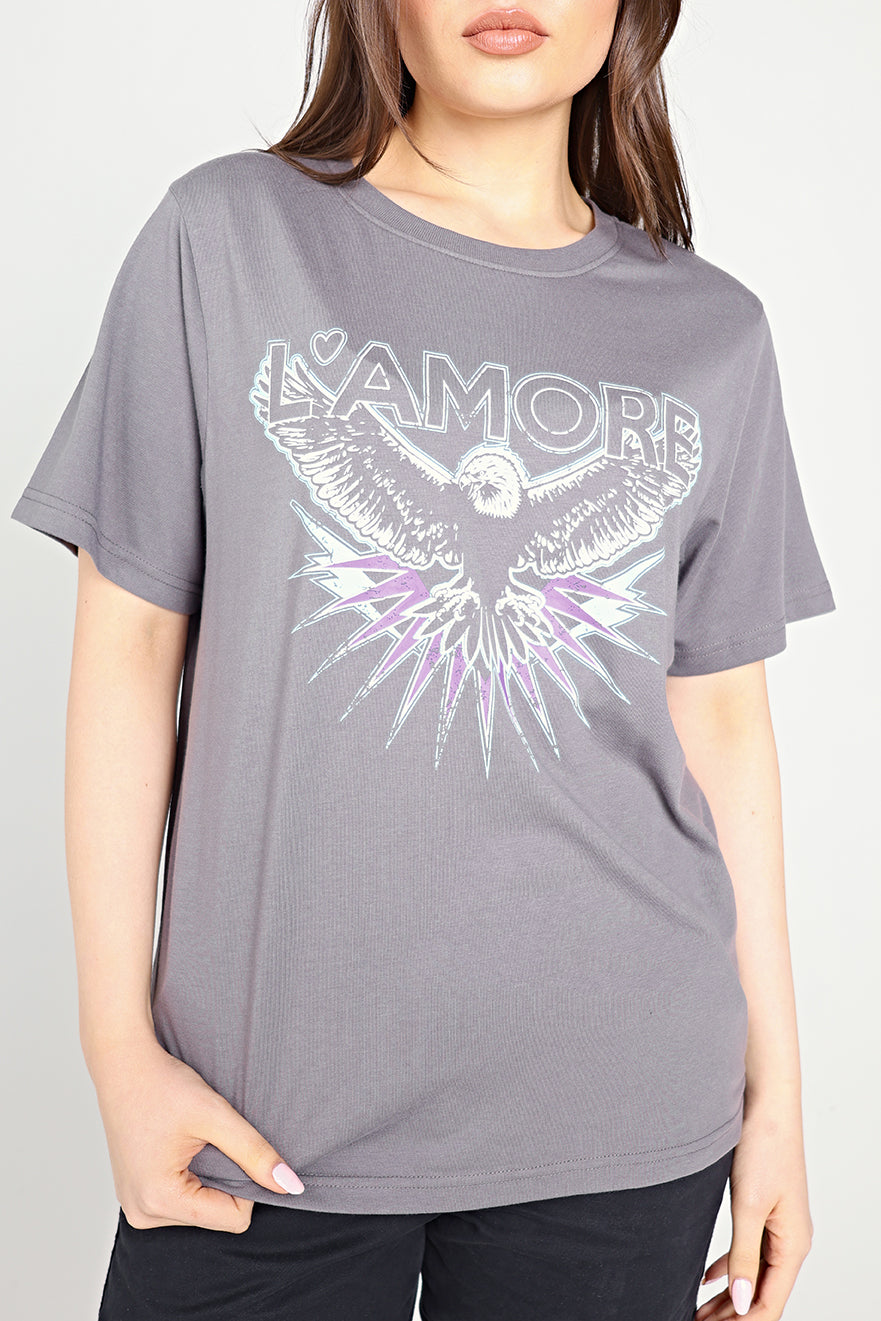 Birds T-shirt Charcoal