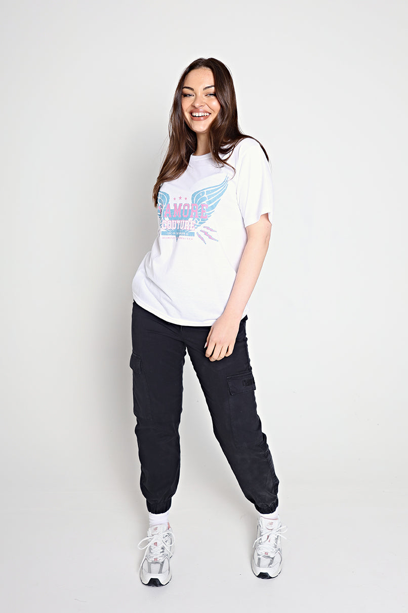 Feathers T-shirt White