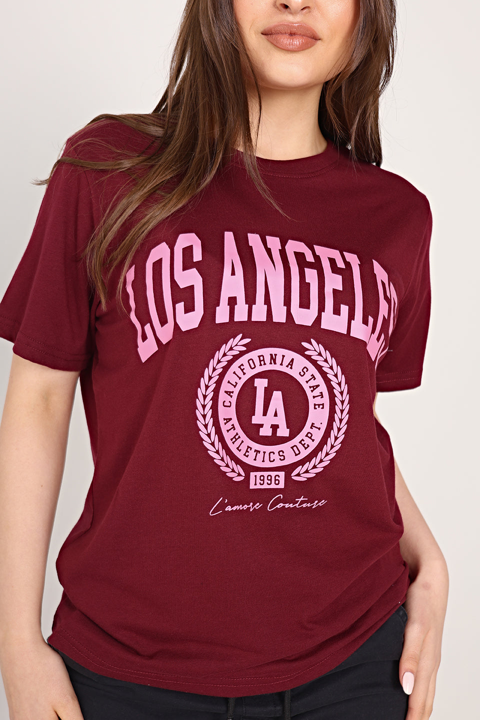 State T-shirt Burgundy