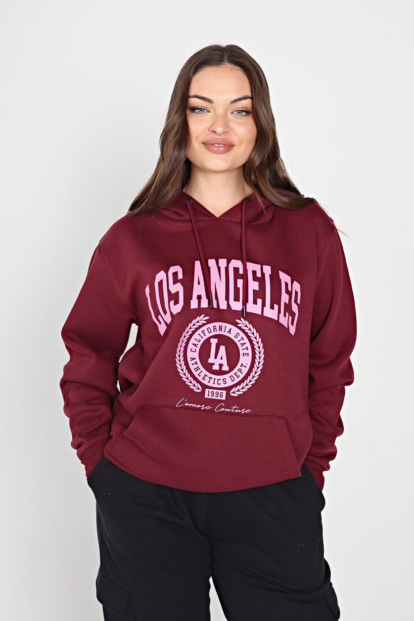 State Hoodie Burgundy